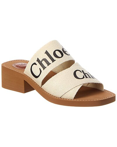 Chloé Woody Linen Sandal | Gilt & Gilt City