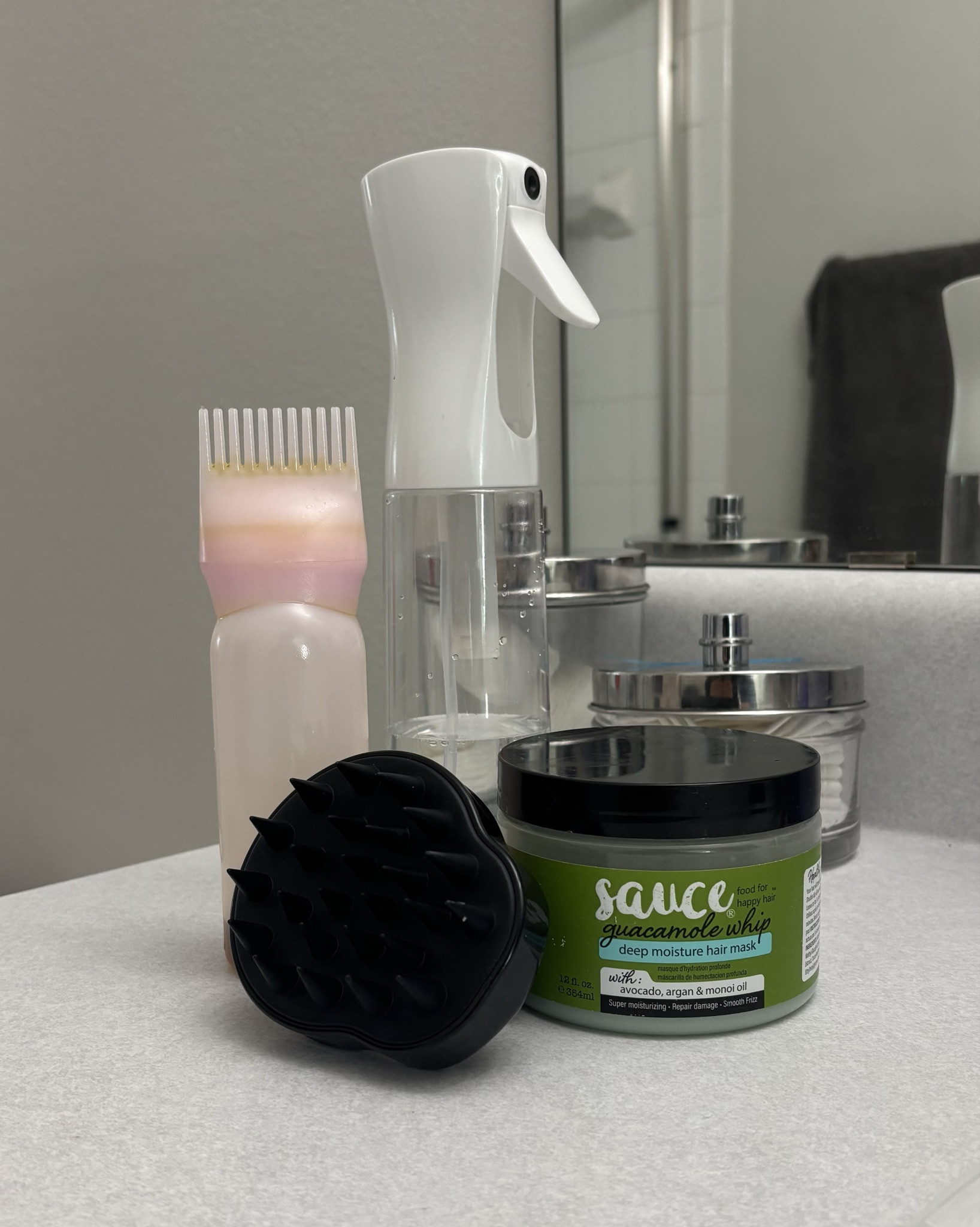 Full on pre wash haircare routine

1. High frequency wand to stimulate hair follicles 
2. Hair oil - I use a mix of castor oil, pumpkin seed oil, jojoba oil and sometimes coconut oil 
3. Scalp massage
4. Spray the ends 
5. Apply a deep conditioning mask

Not pictured: apply a heat cap

#LTKSeasonal #LTKBeauty #LTKGiftGuide