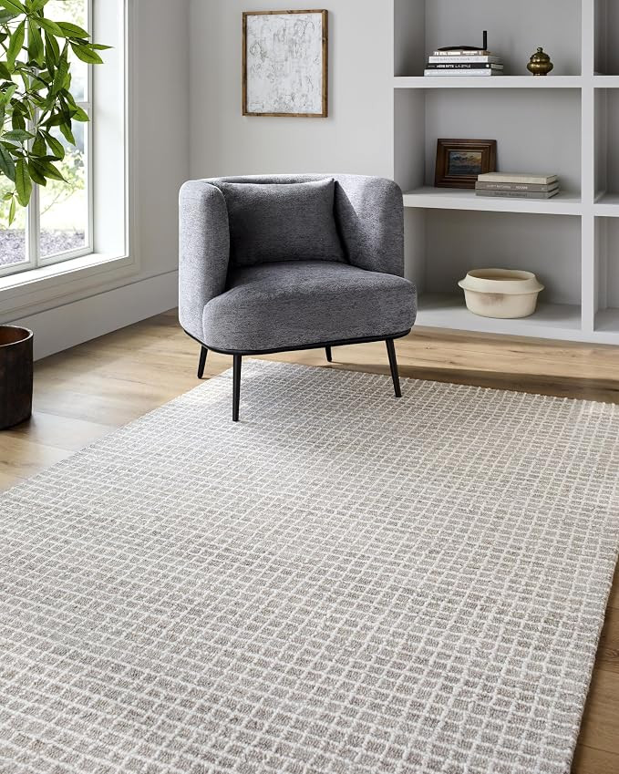 Livabliss x Vivir Andreas Modern Area Rug, 5' x 7'6", Tan, (5' x 8') | Amazon (US)
