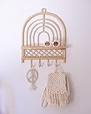Handmade Rattan Rainbow Wall Shelf Hanger Organizer | Amazon (US)