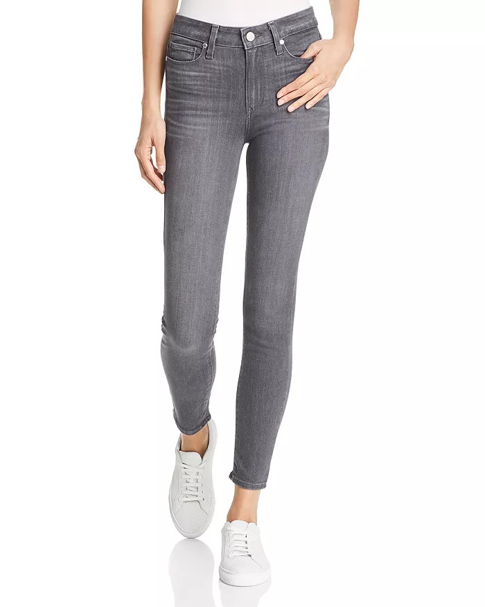 Hoxton High Rise Ankle Skinny Jeans in Gray Peaks | Bloomingdale's (US)
