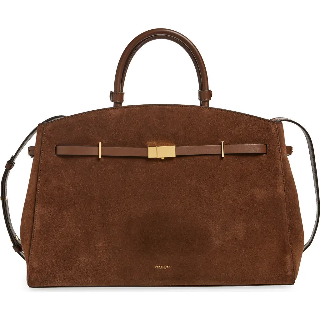 DeMellier New York Leather Satchel in Mocha Suede at Nordstrom | Nordstrom