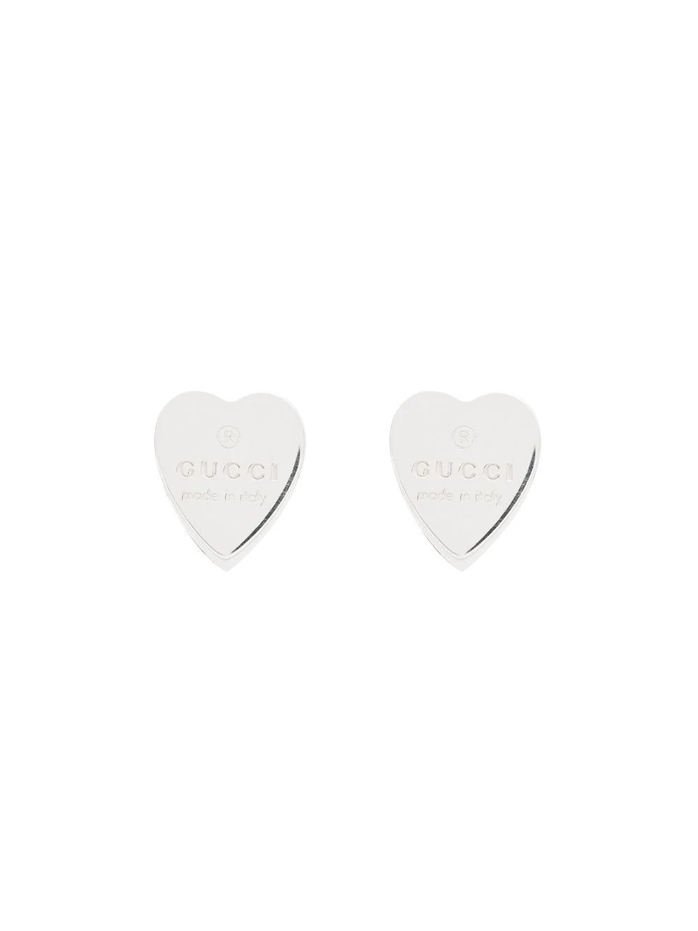 logo-engraved stud earrings | Farfetch (US)
