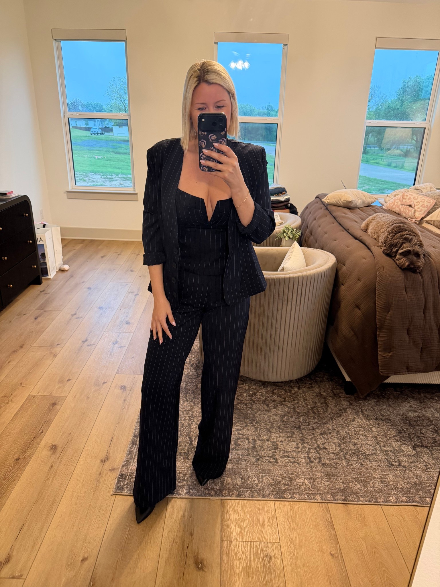 This blazer pant set is perfection. Showpo is one of my absolute favorite places to buy clothes. This set is stretchy and hugs in all the right places. I’m wearing 6 in pants, 8 in jacket and 10 in top.  Can’t wait to wear this in my branding photoshoot! 