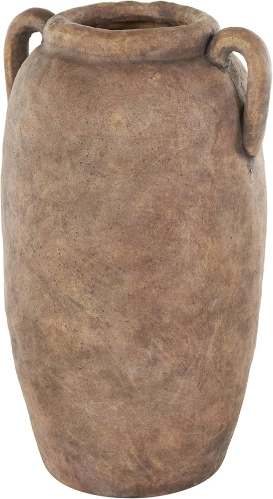 Deco 79 Ceramic Vase Antique Style Textured with Handles, 11" x 9" x 17", Copper | Amazon (US)