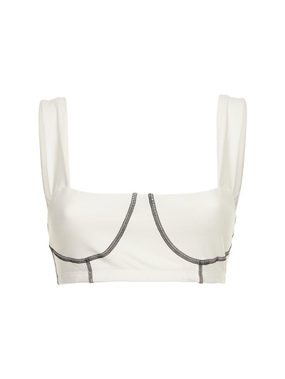 Weworewhat - Corset stretch tech bra - Off White | Luisaviaroma | Luisaviaroma