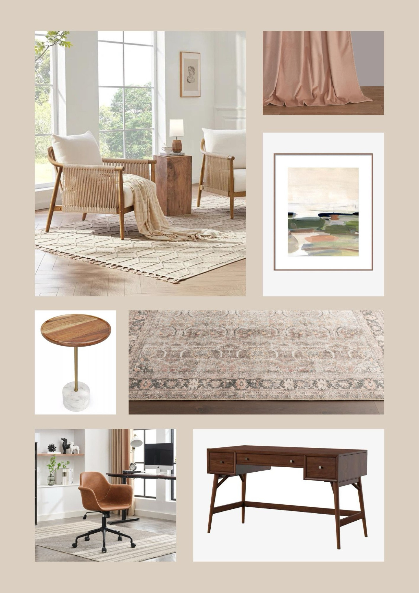 This week's mood board features a collection of furniture, art, and fabrics all meant to inspire a relaxing day in the office—apparently there really is such a thing! The soft color palette and sleek lines of all 16 pieces (these seven, plus nine more in the full links roundup) combine to create a modern office oasis that actually encourages creative productivity. Click the links to get the look!⭐️

#LTKFindsUnder50 #LTKHome #LTKFindsUnder100