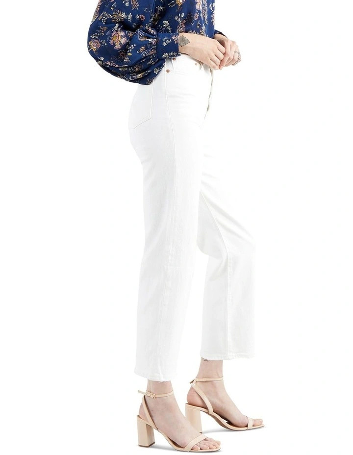 Levi'sRibcage Straight Ankle Jeans in White | Myer