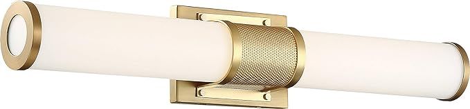 Nuvo 62/1602 Caper LED Vanity Brushed Brass with Frosted Lens, Gold | Amazon (US)