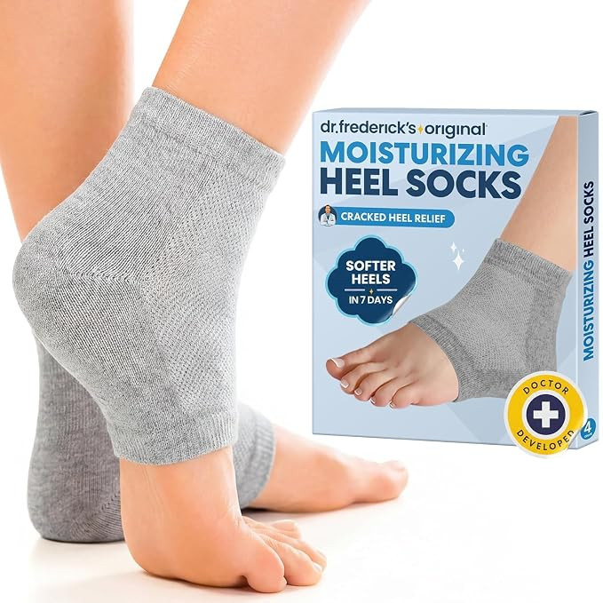 Dr. Frederick's Original Moisturizing Heel Socks for Dry Cracked Heels Treatment - Infused with O... | Amazon (US)