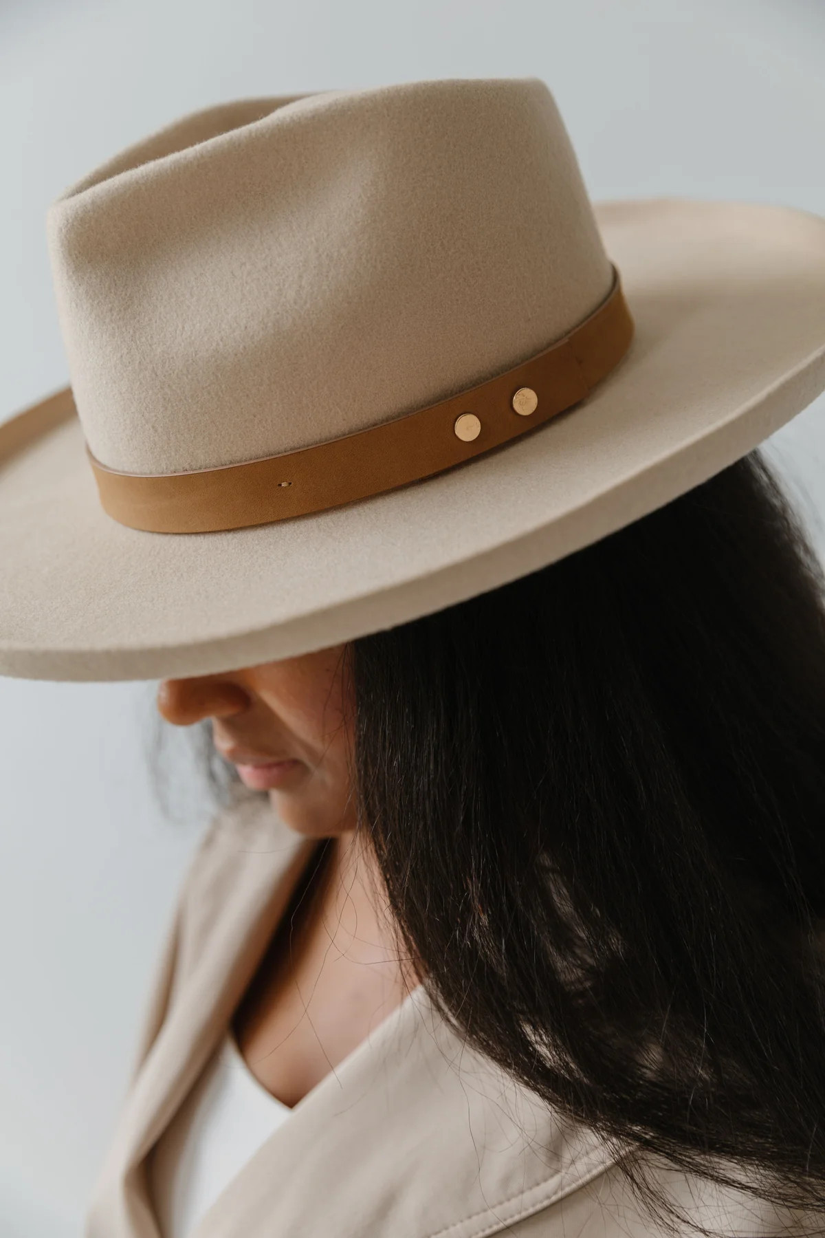 Luca Pencil Brim Teardrop Fedora - Cream | Gigi Pip