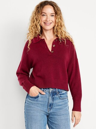 SoSoft Cropped Polo Sweater | Old Navy (US)