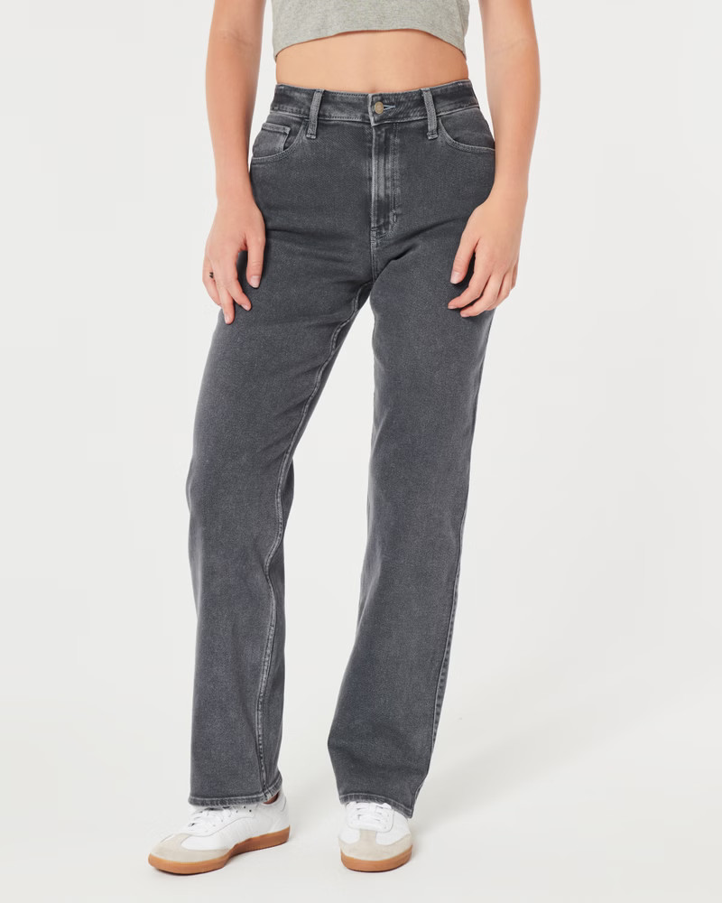 Ultra High-Rise Blue Grey Dad Jeans | Hollister (UK)