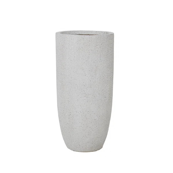 22"Tall Indoor/ OutdoorBeige Fiberstone Planter | Wayfair North America