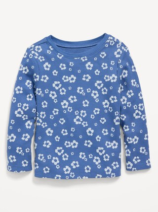 Unisex Long-Sleeve Thermal-Knit Printed T-Shirt for Toddler | Old Navy (US)