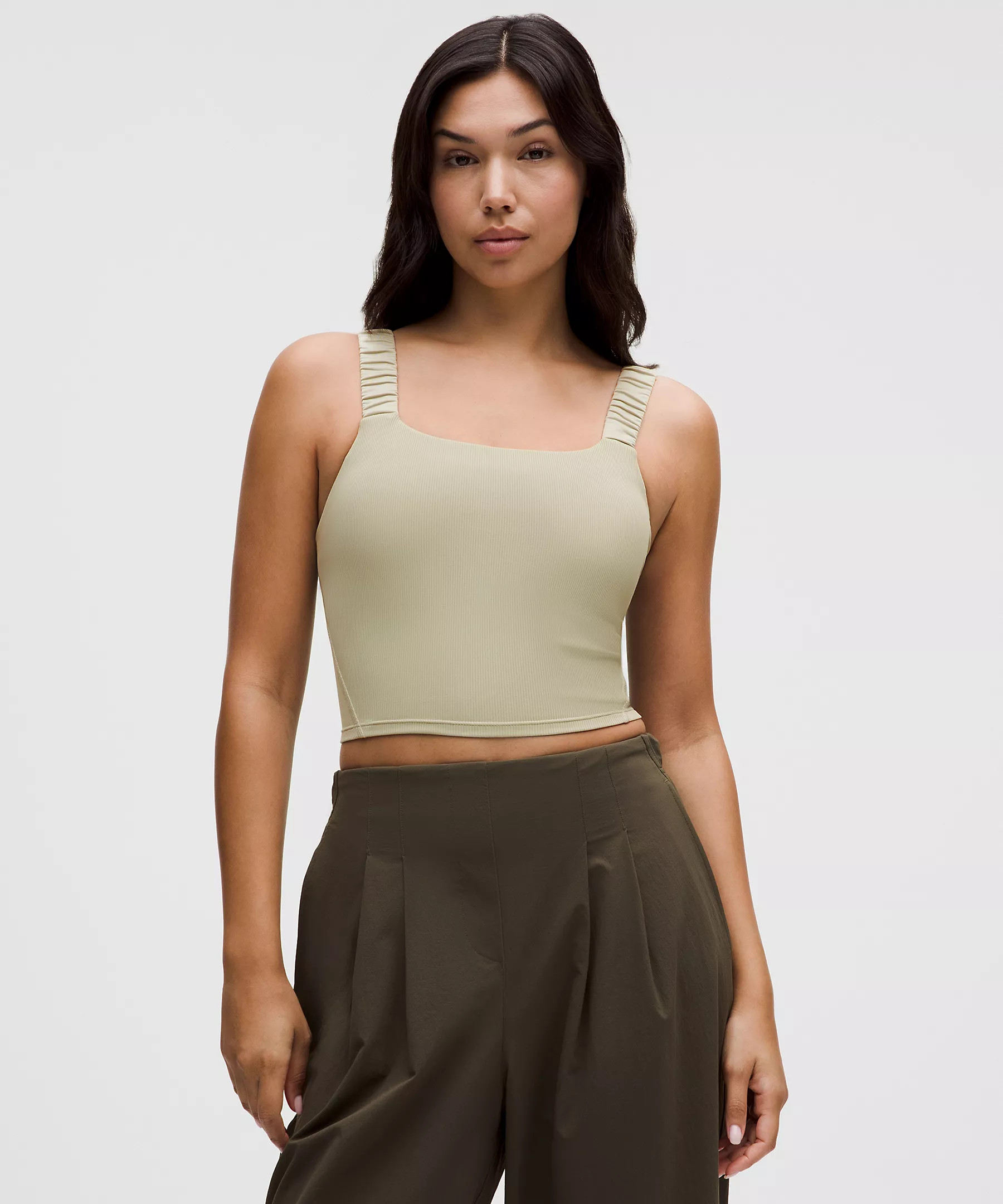 Ruched-Strap Cropped Keyhole Tank Top | Lululemon (US)