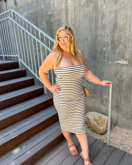 The horizontal stripe trend from last Summer is still everywhere! And you absolutely can pull off horizontal stripes when you’re curvy! I think they’re actually very flattering! This dress is under $20!!! 
Loving the French girl Summer style! Black and white is always a classic!
Wearing size L 🙌

#LTKStyleTip #LTKMidsize #LTKFindsUnder50