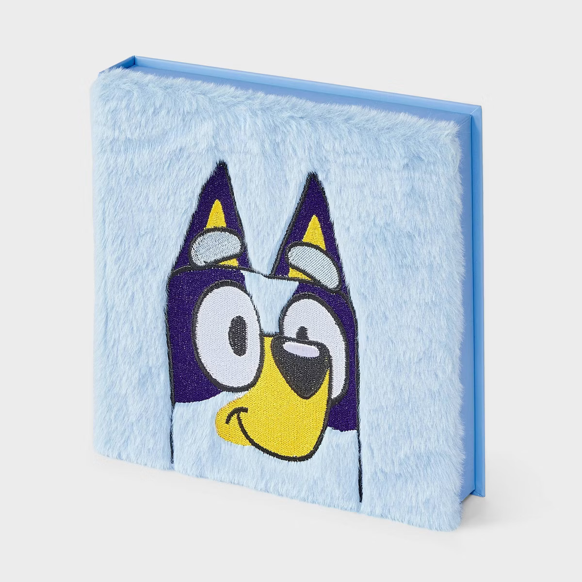 Women's Bluey Furry Face Box of Cozy Embroidered Crew Socks - Blue/Purple 4-10 | Target