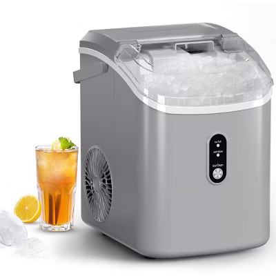 Kismile Nugget Ice Maker 34-lbs. Ice Per day Countertop or portable Pebble Ice Machine ( Grey ) | Target