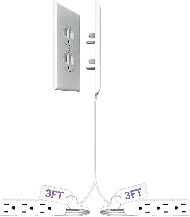 Sleek Socket Original & Patented Ultra-Thin Outlet Concealer with Cord Concealer Kit, Flat Extens... | Amazon (US)