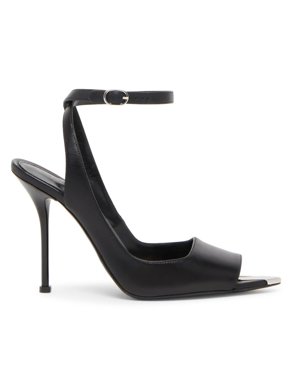 Alexander McQueen Leather Peep-Toe Sandals | Saks Fifth Avenue