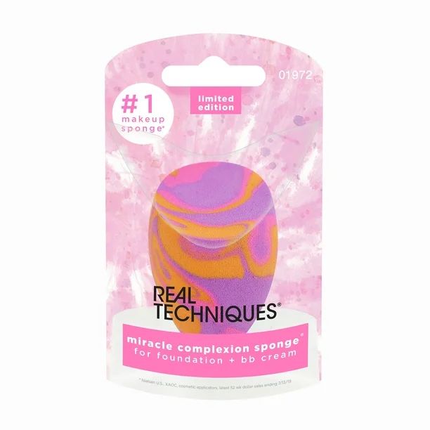Real Techniques Miracle Complexion Makeup Blending Sponge, Neon Swirl | Walmart (US)