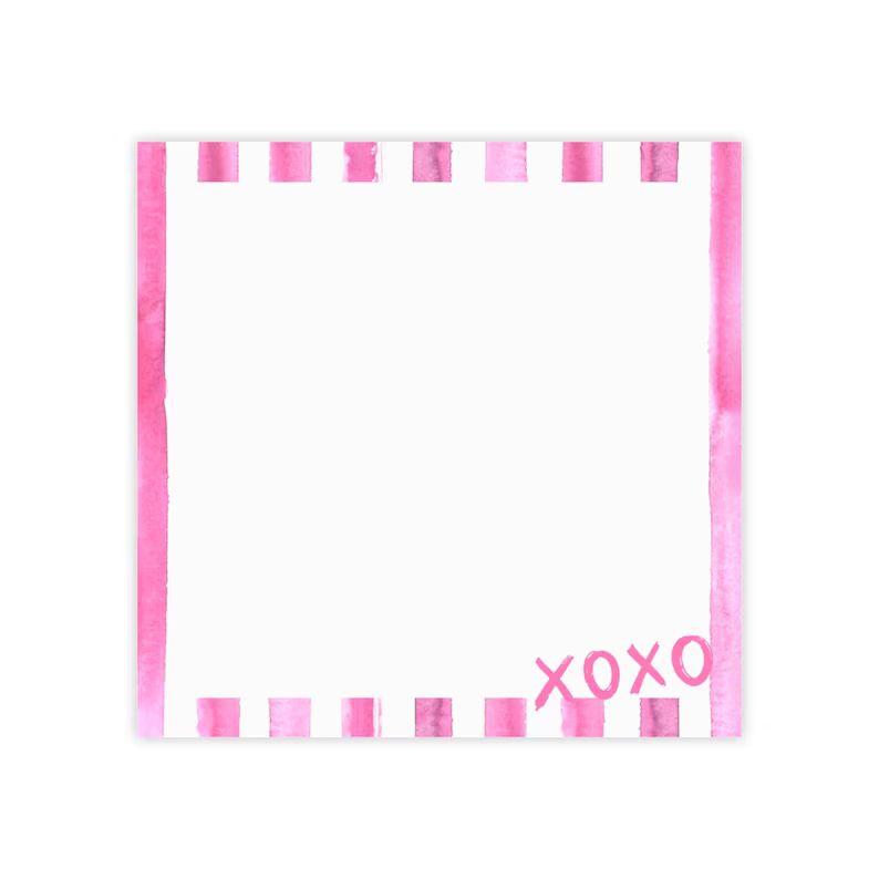 XOXO Watercolor Pink Valentine's Day Gift Post-it® Note Pad - Etsy | Etsy (US)