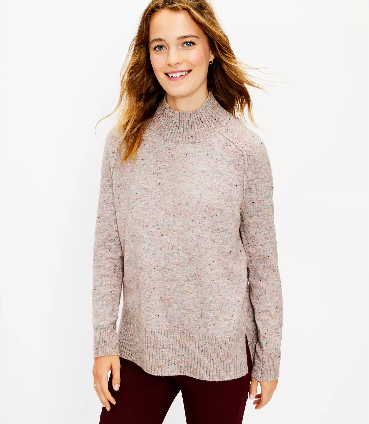 Flecked Tunic Sweater | LOFT | LOFT