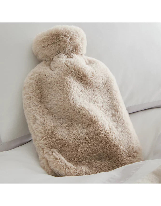 Super Soft Faux Fur Hot Water Bottle | The White Company UK & ROW