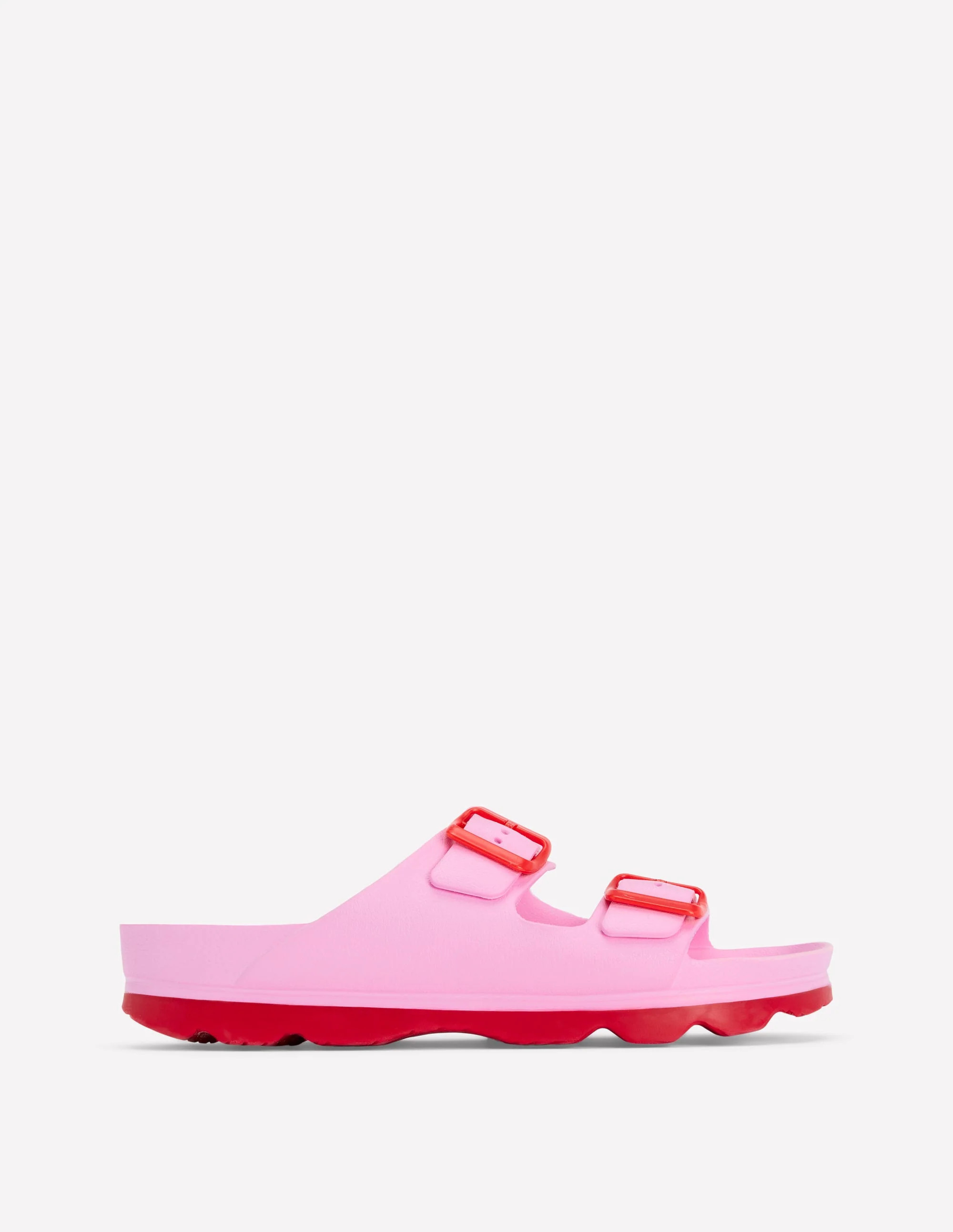 Lyla Double Buckle Sliders-Soft Pink | Boden (US)