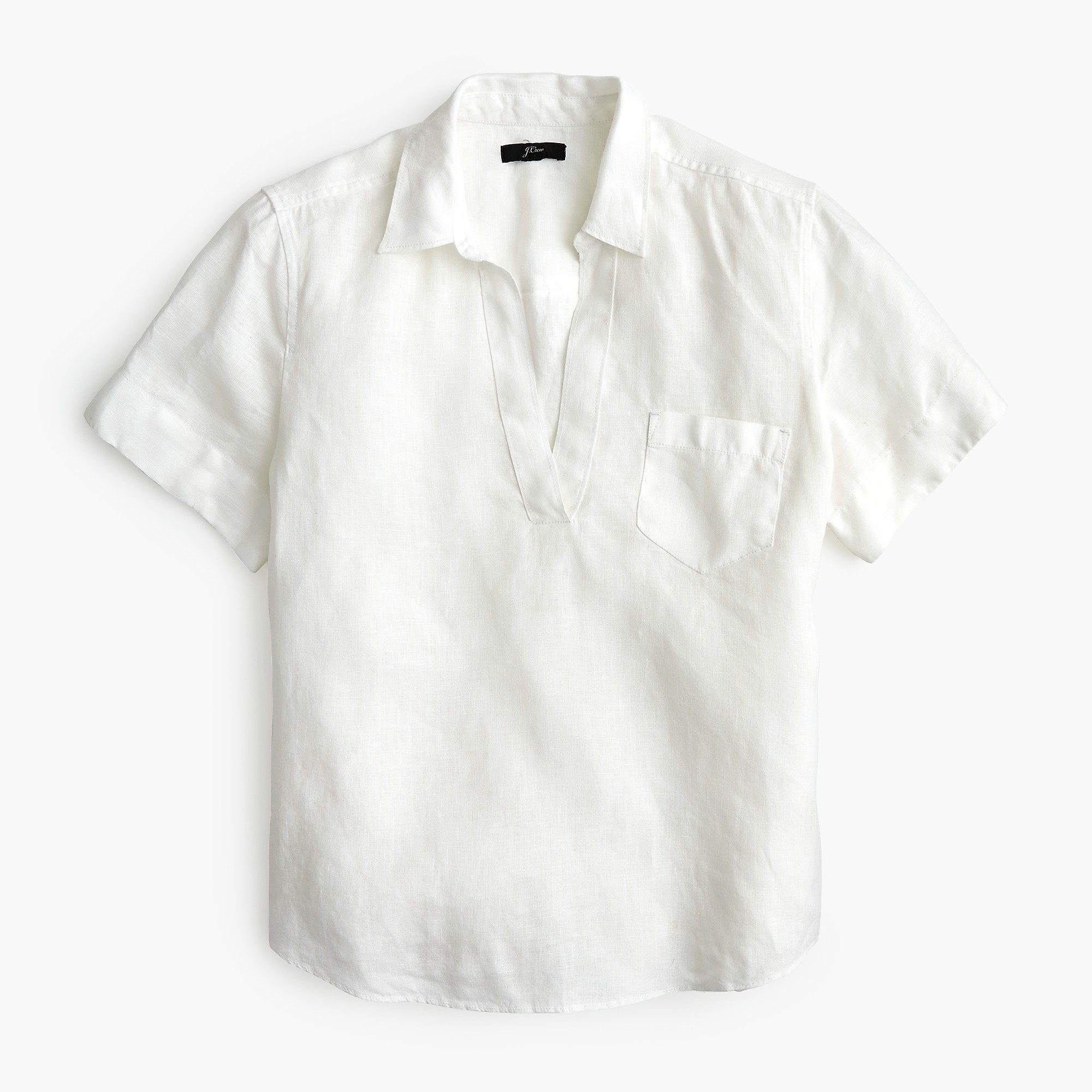 Short-sleeve popover in linen | J. Crew US