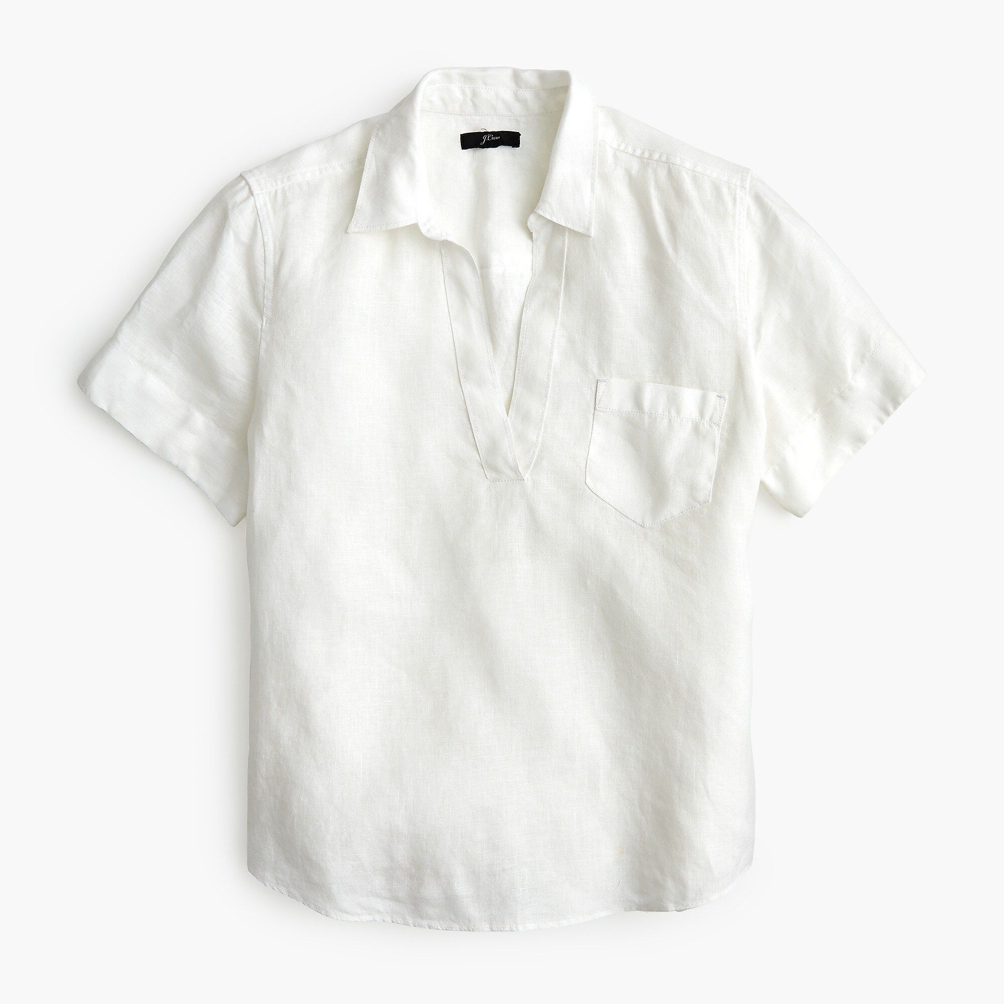 Short-sleeve popover in linen | J.Crew US