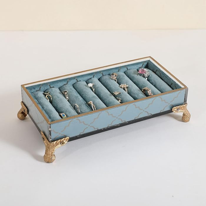 GemeShou velvet slots Ring holder for jewelry organizer, Earring ring display stand for selling, ... | Amazon (US)