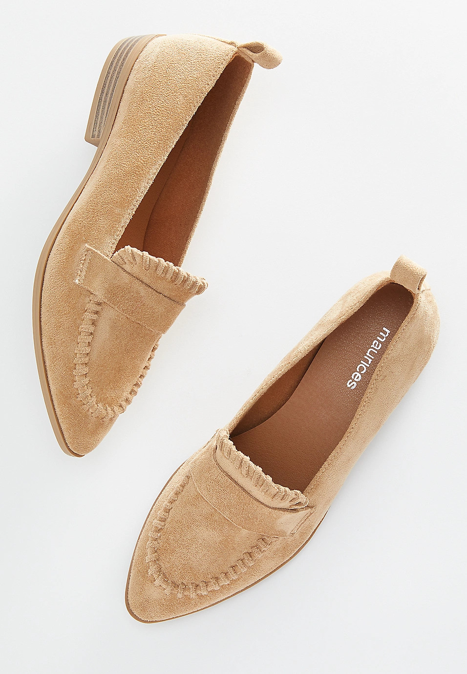 Nelly Tan Faux Suede Pointed Toe Loafer | Maurices