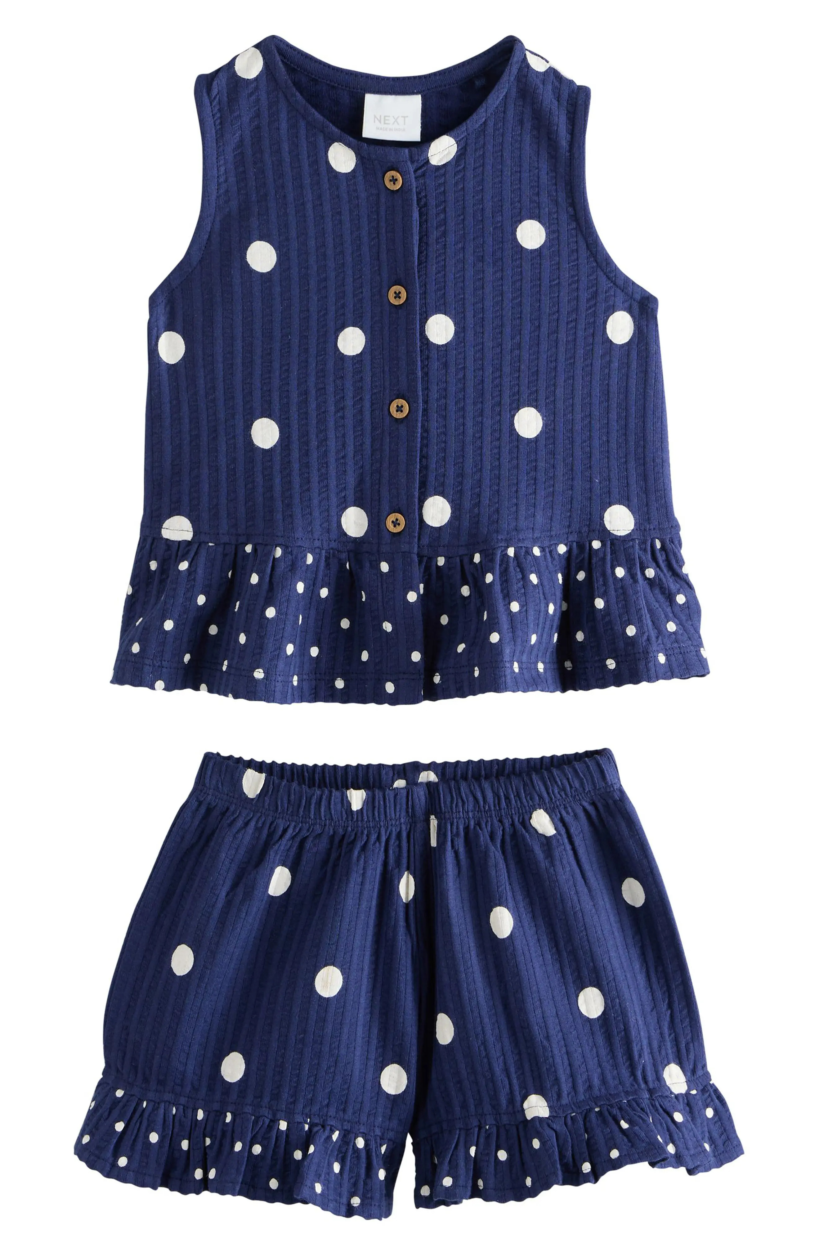 Kids' Polka Dot Peplum Top & Shorts Set (Women) | Nordstrom | Nordstrom