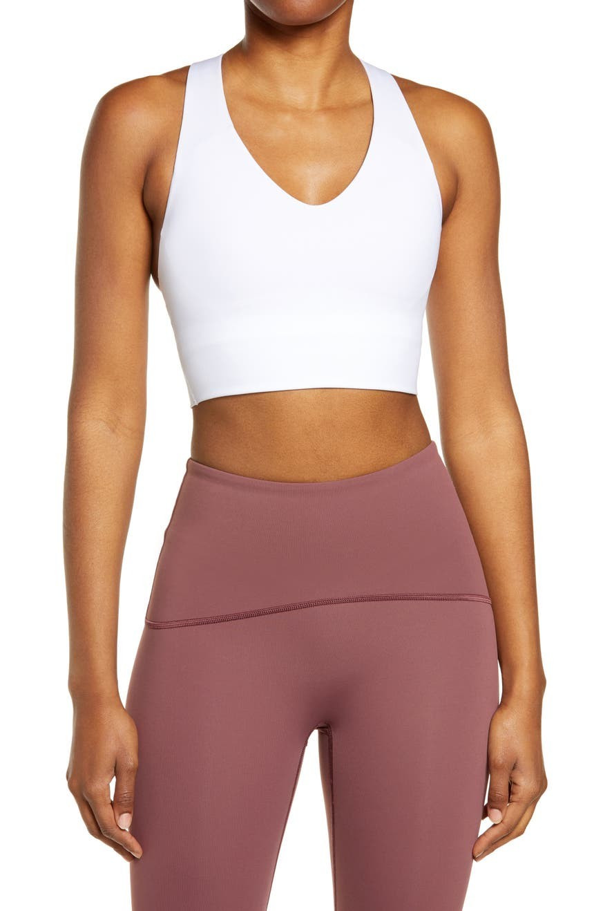 Longline Medium Impact Sports Bra | Nordstrom