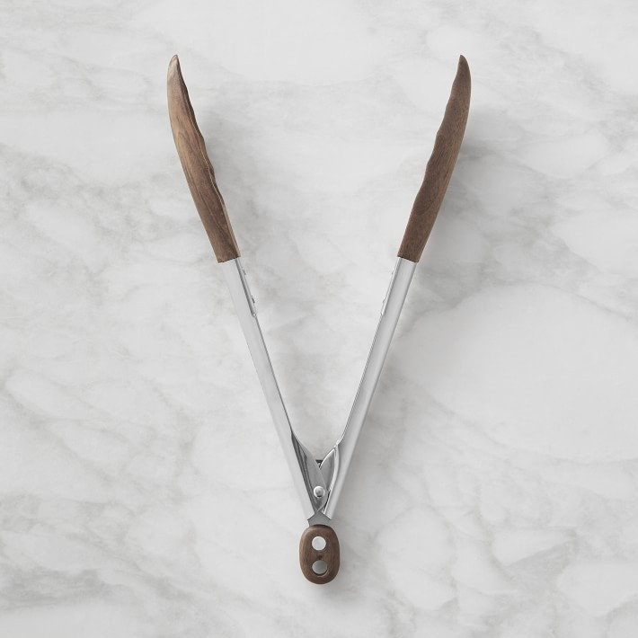 Williams Sonoma Wood Tongs, 9", Walnut | Williams-Sonoma