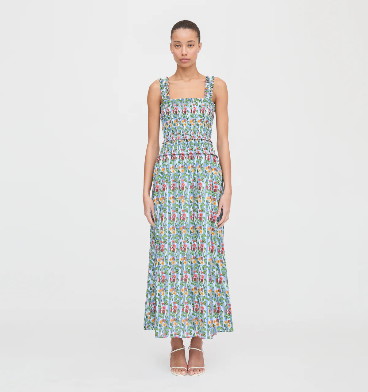 The Azalea Maxi Nap Dress - Geranium Stripe | Hill House Home US