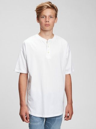 Teen 100% Organic Cotton Henley Shirt | Gap (US)