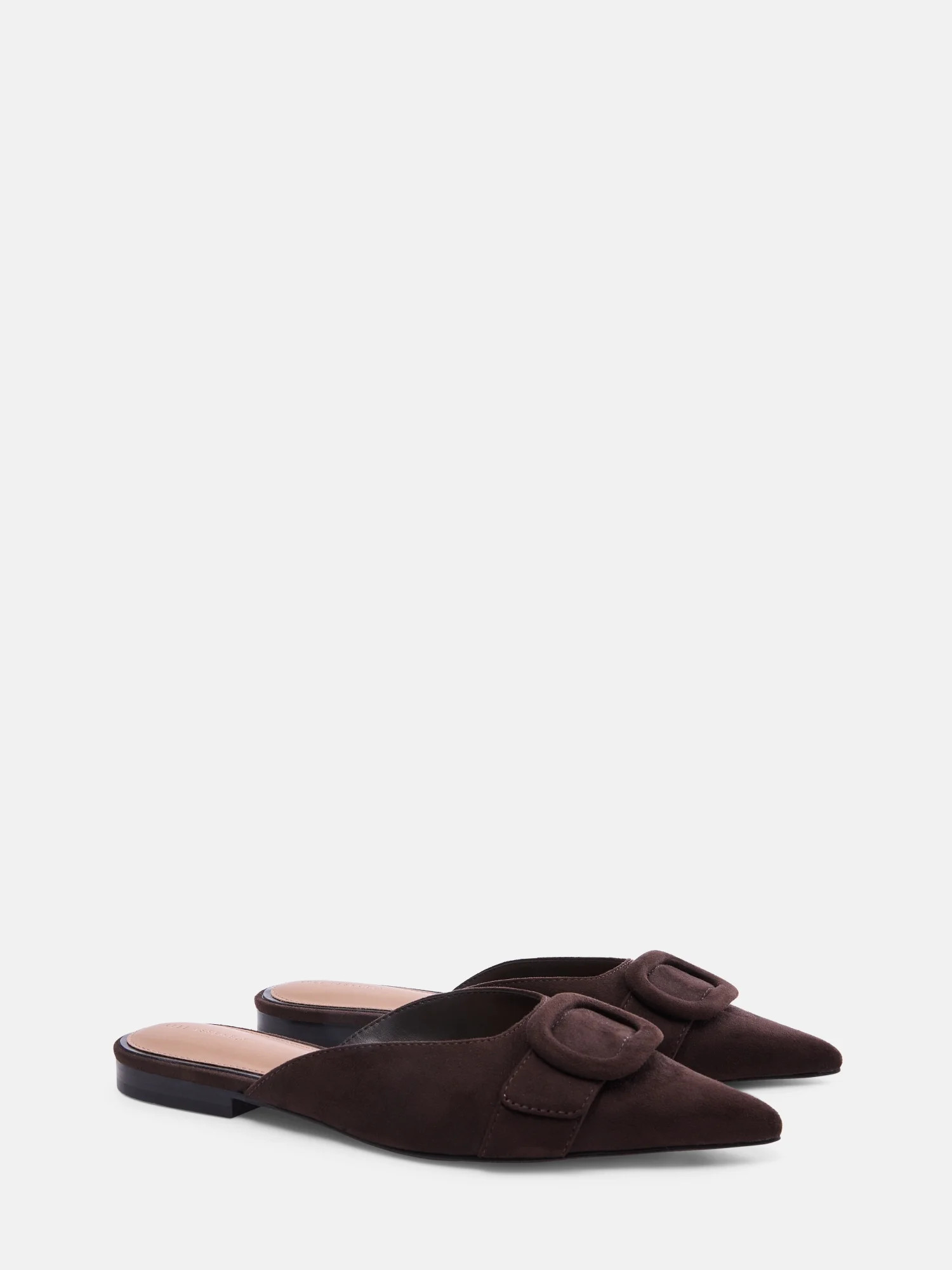Free Assembly Women's Faux Suede Buckle Mules | Walmart (US)