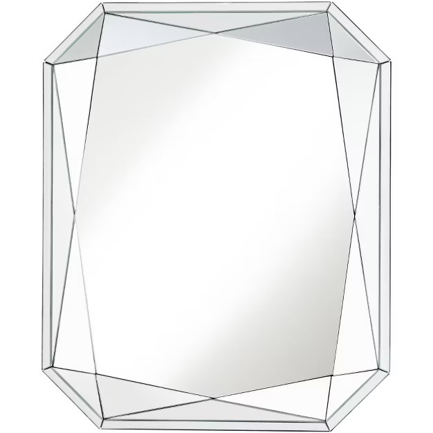 Noble Park Octagon Vanity Decorative Wall Mirror Modern Emerald Cut Glass Frame 26 1/4" Wide for ... | Target