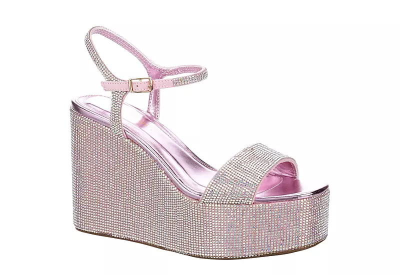Madden Girl Womens Theo-r Wedge Sandal - Pink | Rack Room Shoes