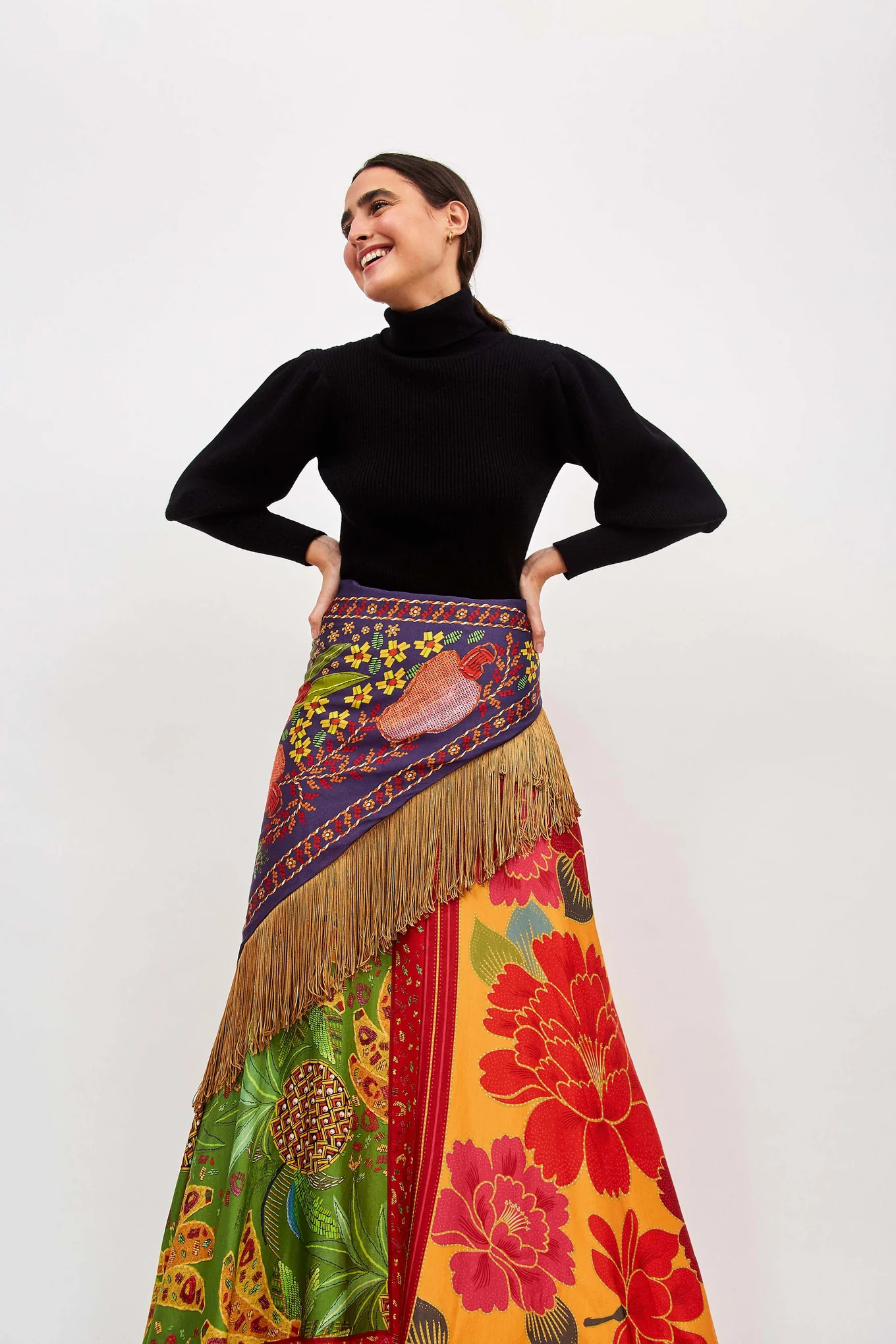 MIXED SCARF MAXI SKIRT | FarmRio (US)