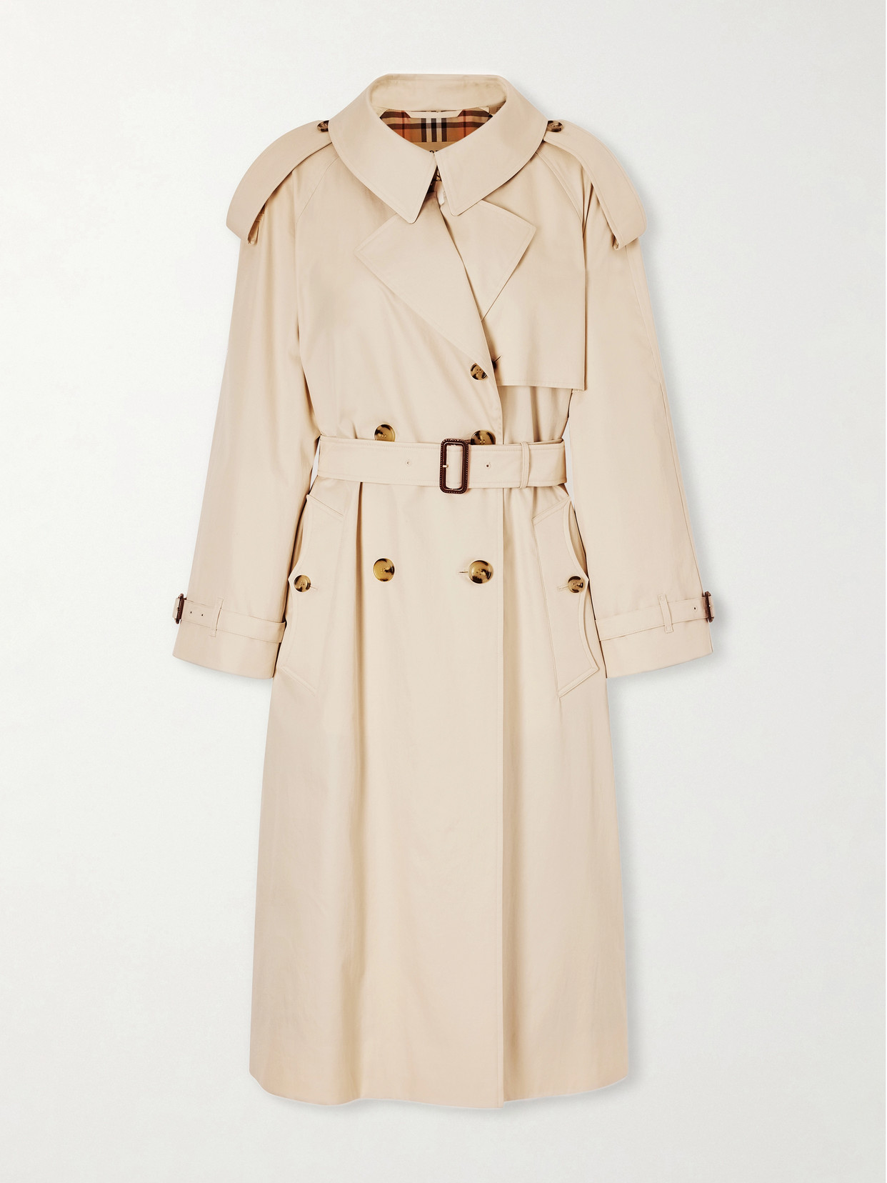 Burberry - Fitzrovia Belted Cotton-gabardine Trench Coat - Neutrals | NET-A-PORTER (US)