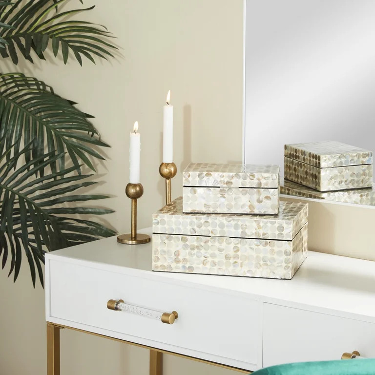 Visit the DecMode Store5 stars out of 15 reviews(5.0)|15 DecMode Coastal Cream Mother of Pearl Ge... | Walmart (US)