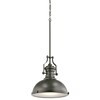 Kichler Bronze Farmhouse Frosted Glass Dome LED Pendant Light | Lowe's