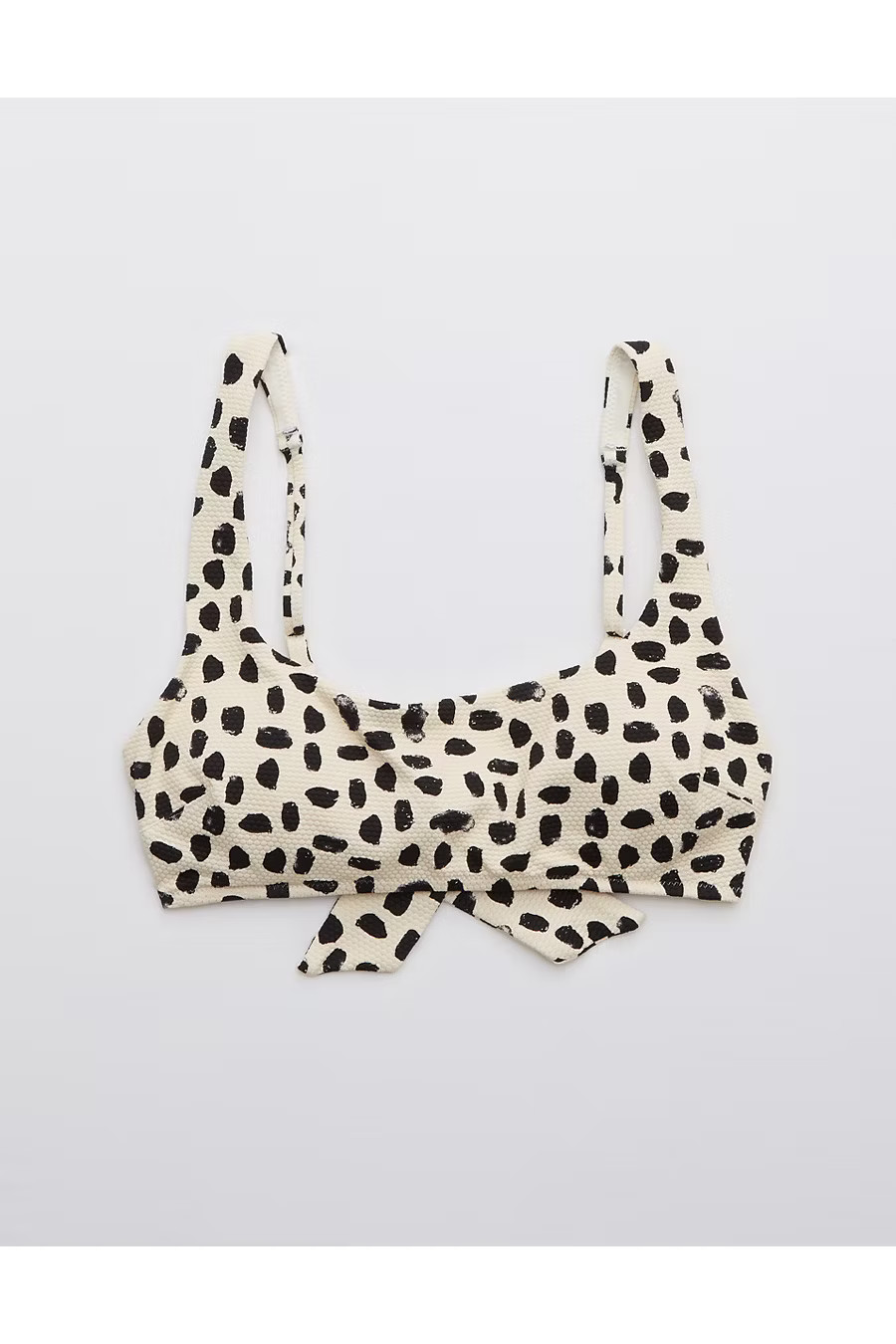 Aerie Pique Tie Back Scoop Bikini Top | American Eagle Outfitters (US & CA)