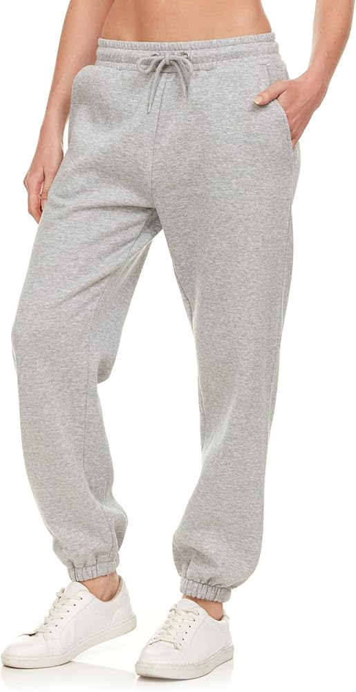 High Waisted Sweatpants for Women – Cinch Bottom Fleece Womens Oversized Joggers | Amazon (US)