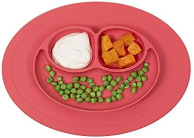 ezpz Mini Mat (Coral) - 100% Silicone Suction Plate with Built-in Placemat for Infants + Toddlers... | Amazon (US)