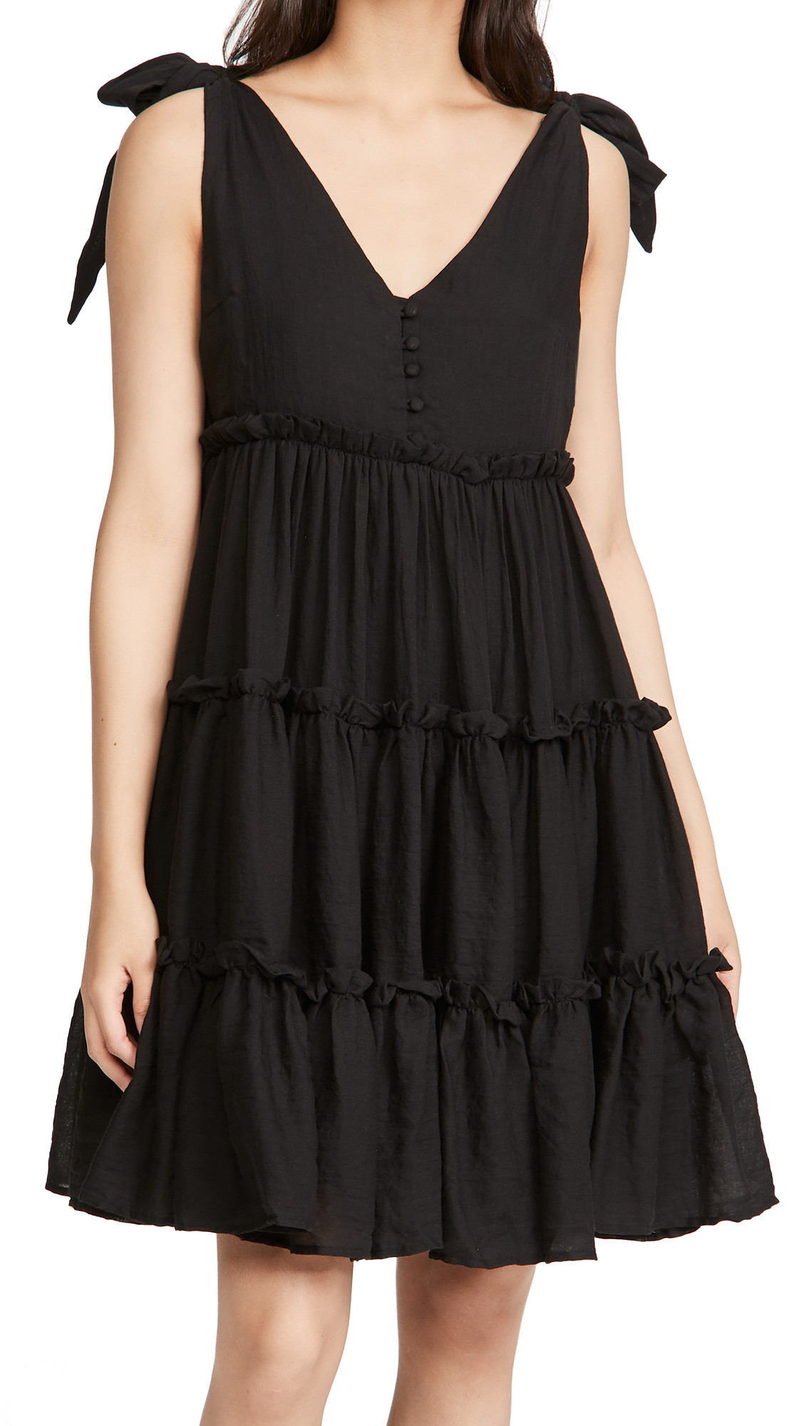 ENGLISH FACTORY Tie Shoulder Mini Dress | Shopbop
